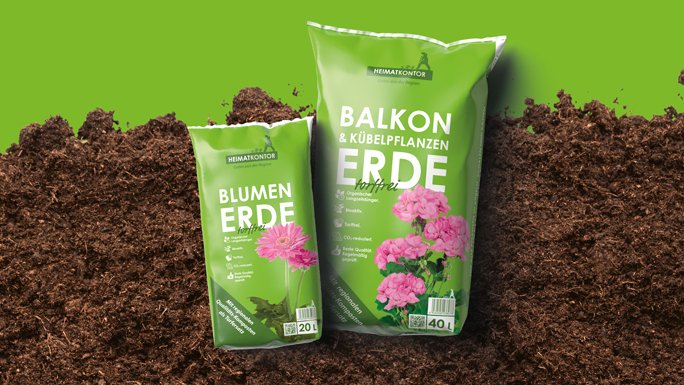 HEIMATKONTOR - Hergestellt „vor Ort“ in Erdenwerken in ganz Deutschland, konfektioniert als Sackware und vertrieben über Garten- und Baumärkte